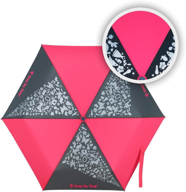 Step by Step Regenschirm, Magic Rain Effect, Doppler für Kinder, inkl. Farbwechsel, Tasche und Hands