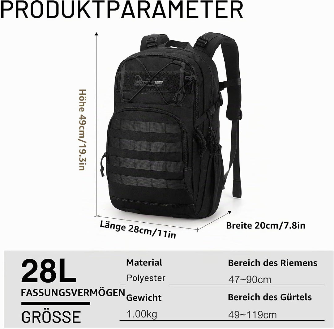 Mardingtop 28L/40L Militär Rucksack Wanderrucksäcke Trekkingrucksack Tactical Molle Rucksack für Cam