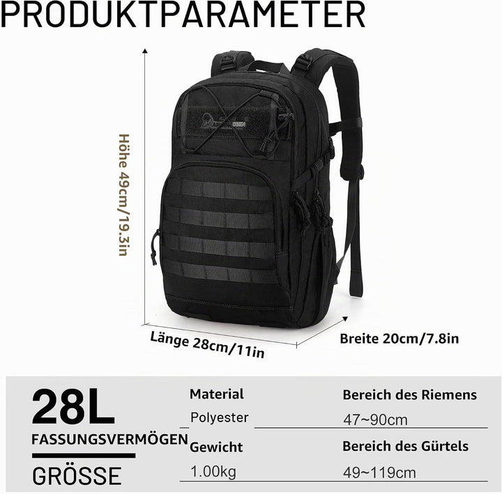 Mardingtop 28L/40L Militär Rucksack Wanderrucksäcke Trekkingrucksack Tactical Molle Rucksack für Cam