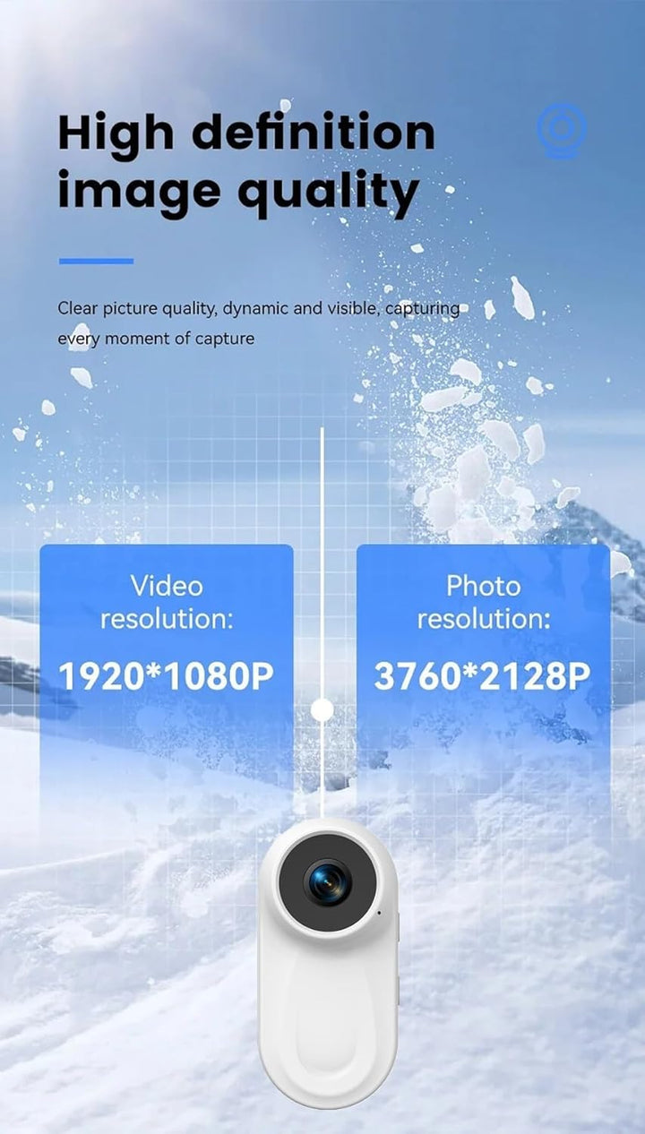 1080P Mini Action Kamera mit 64GB TF Karte, Tragbare Bodycam mit Audio & Video, Wearable Körperkamer