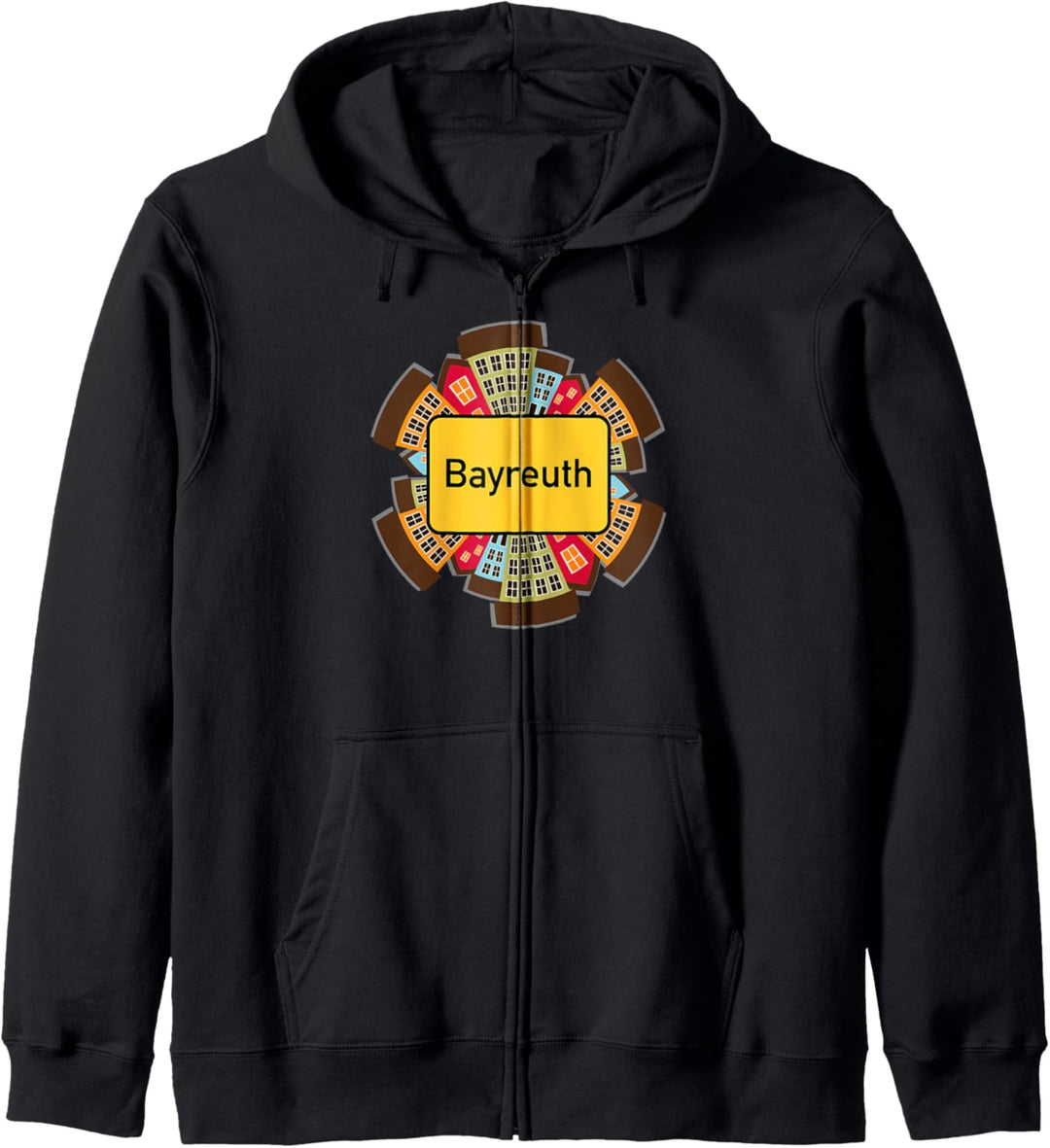 Ortsschild "Bayreuth" - Lustiges Stadt-Design Kapuzenjacke