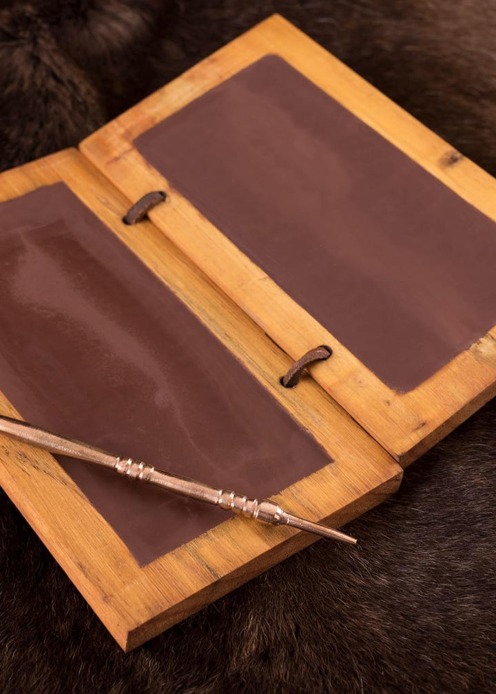 Schreibtafel aus Wachs und Holz mit Bronzestift