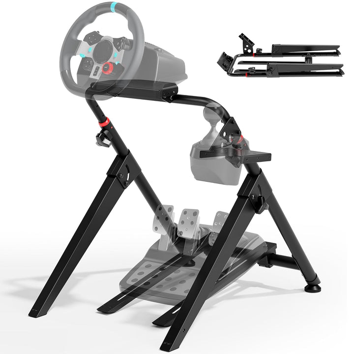 ARES WING Lenkradständer kompatibel mit Fanatec, Thrustmaster, Logitech, Moza, faltbares SIM Racing