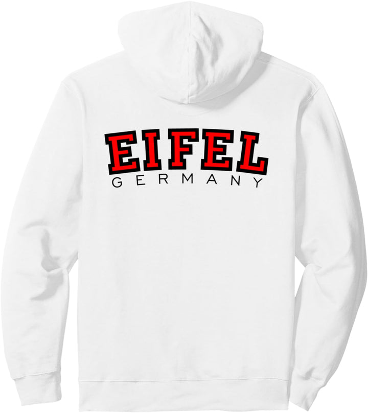 Eifel Germany (Schwarz/Rot Rücken) Eifel Pullover Hoodie