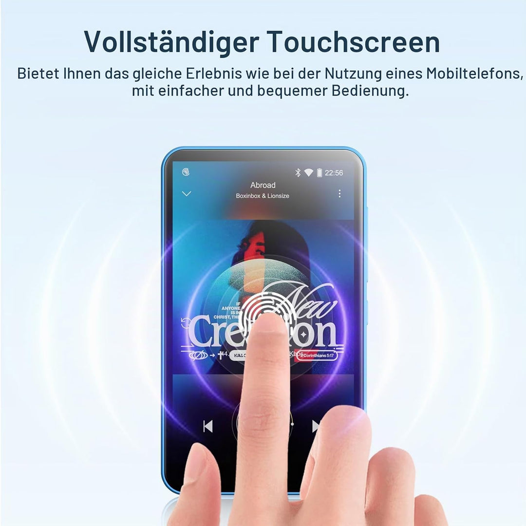 MP3 Player mit Bluetooth und WiFi, Oilsky 80GB 4 Zoll Android 9.0 Mp3, 1080P Touchscreen MP4 Player,