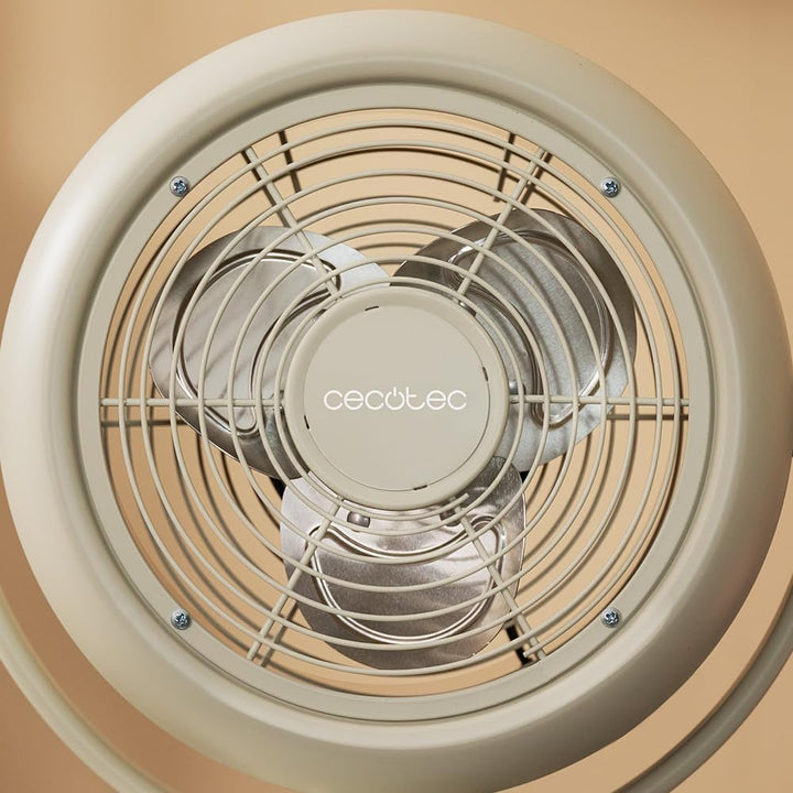 Cecotec - Tischventilatoren EnergySilence 800 RetroDesk Beige, 20 W Leistung, Durchmesser 20 cm, ein