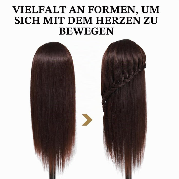 Training Kopf, 26-28" 100% synthetische Faser lange Haare Friseur Kosmetologie Schaufensterpuppe Pup