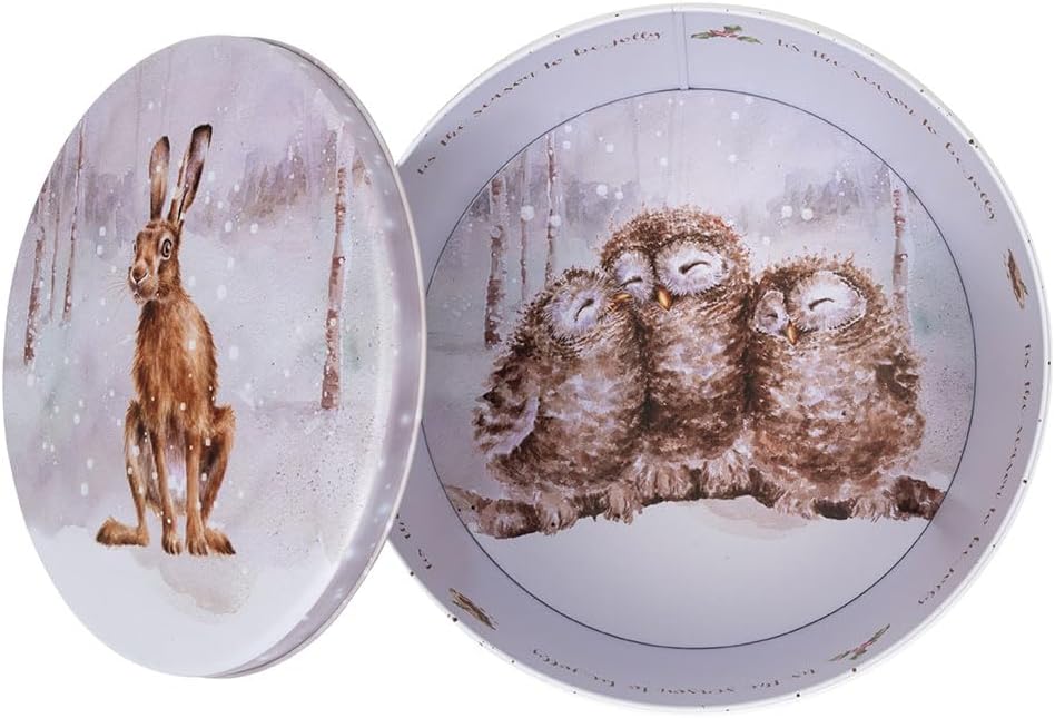 Wrendale Designs Runde Weihnachtsdose, Motiv: Winterwaldtiere