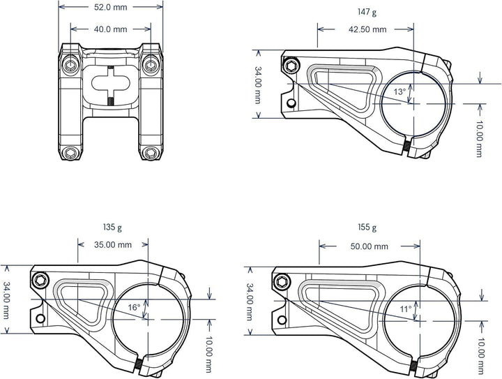 Funn Equalizer Fahrradvorbau mit 10mm Gefälle oder Steigung, 31.8mm Lenkerklemme
