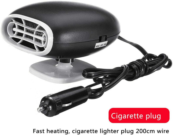 12V 150W 10A Auto Heizlüfter, Riloer Tragbare Anti-Fog 2-In-1 Schnellheizung Auto Heizung mit Zigare