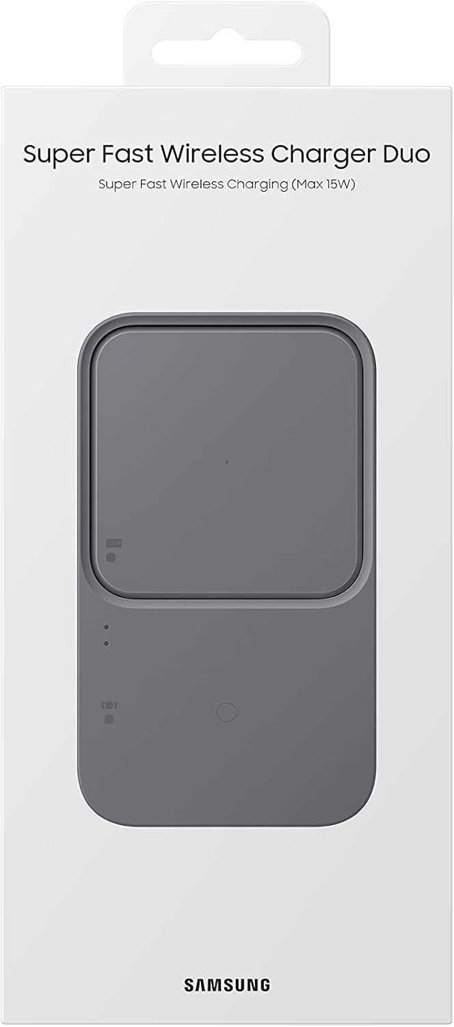 Samsung Wireless Charger Duo mit Schnellladeadapter EP-P5400T EP-P5400TBEGEU, EP-P5400TBEGEU