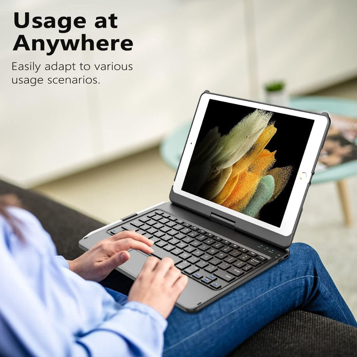 TQQ Tastatur Hülle für iPad 10.2 Zoll (7., 8. und 9. Generation) mit Präzisions-Trackpad, Notebook-ä