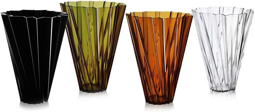 Kartell 1229AM Vase Shanghai, bernstein Ambra, Ambra