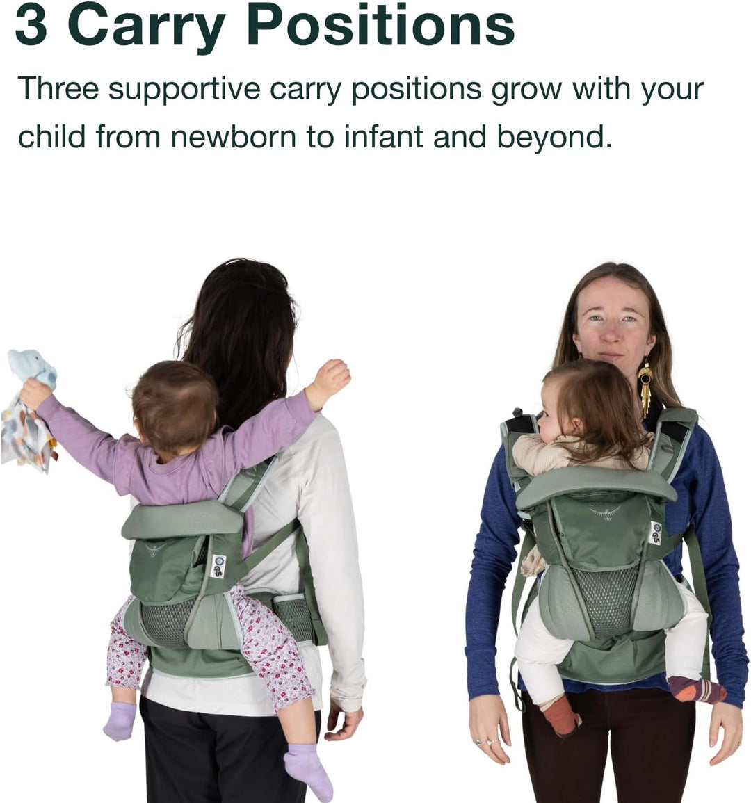 Osprey Poco Soft Carrier (Drei Tragepositionen vom Neugeborenen bis zum Kleinkind | Belüfteter, extr