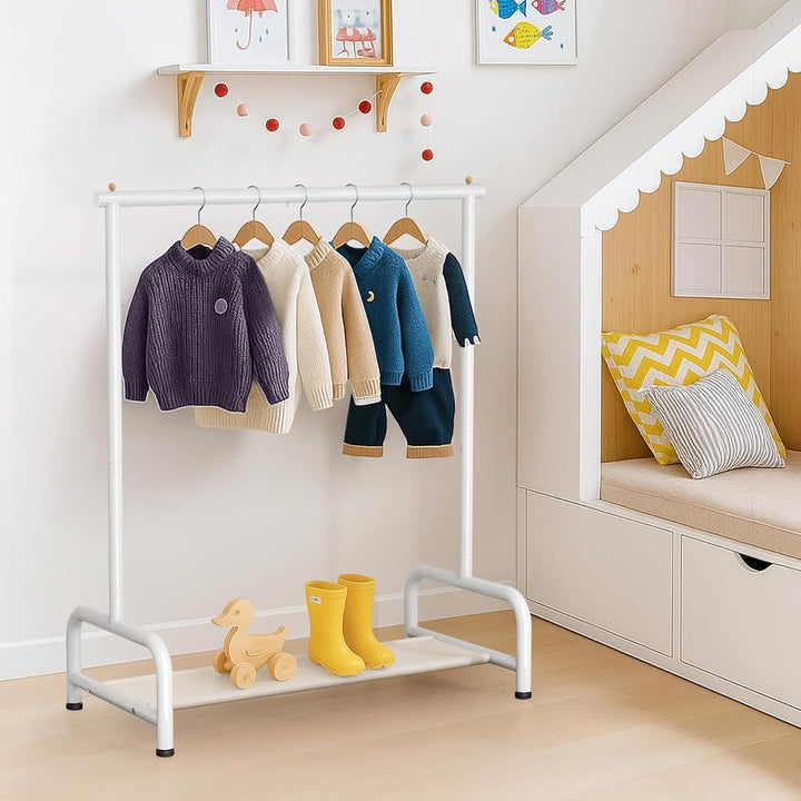 MISSLO Metall Kleiderständer Kinder für Mädchen, Jungen & Kinderzimmer - Kleiner Baby Kleiderstange