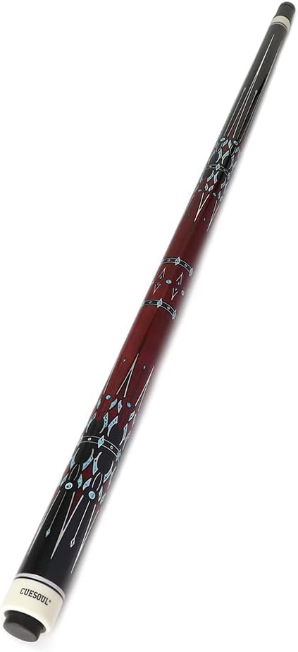 CUESOUL Galaxy 58 Zoll 19 Unzen Billardqueue, 13 mm Spitzen Weinrot CSPC-GX-1, Weinrot CSPC-GX-1