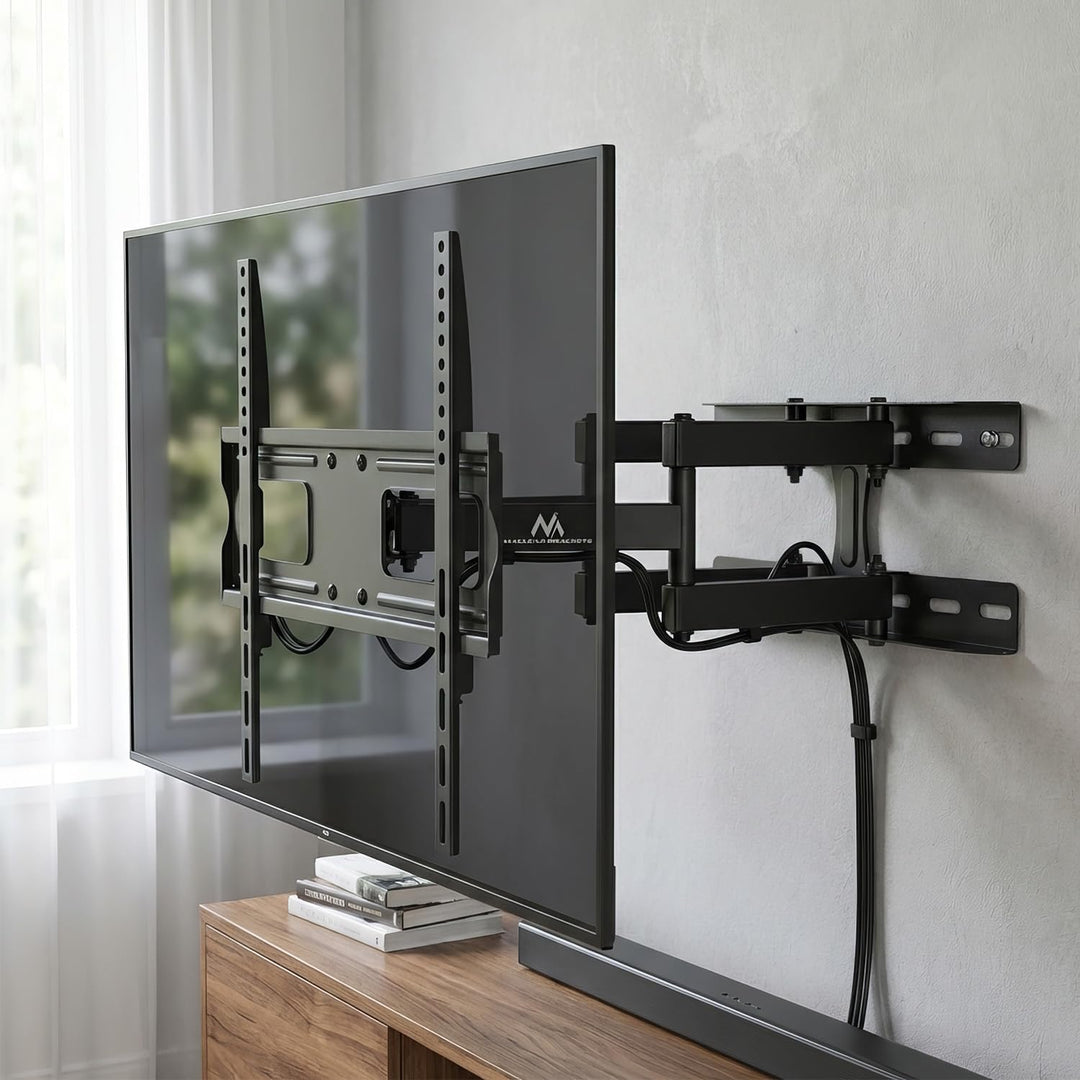Maclean MC-760 LCD LED Plasma TV Halterung Doppelarm Wandhalterung 26-55" Max. VESA 400x400 30kg 180