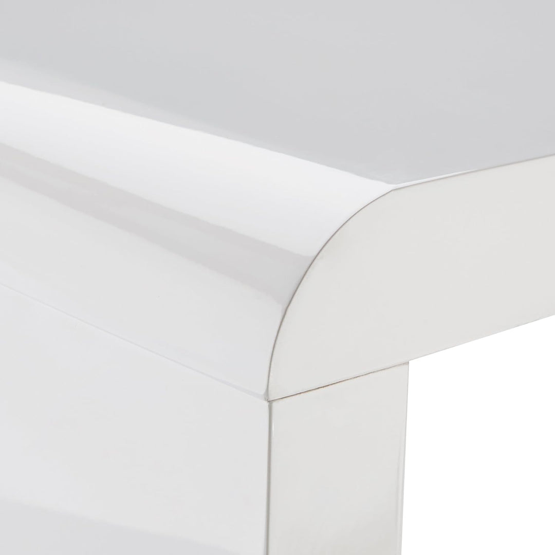 Phoenix Atlanta Beistelltisch, Holz, Weiss Hochglanz, 38 x 63.7 x 42.7 cm