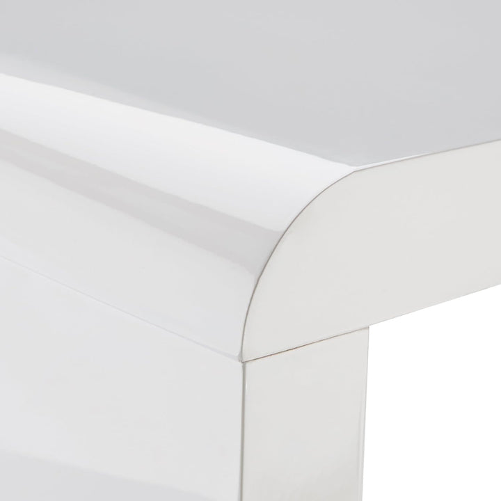 Phoenix Atlanta Beistelltisch, Holz, Weiss Hochglanz, 38 x 63.7 x 42.7 cm