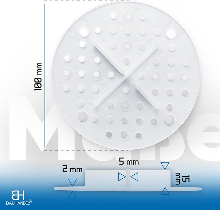 Bauhandel24 Fugenkreuze 5mm für Terrassenplatten Plattenlager Auflage Pads mit Teller Aussenbereich