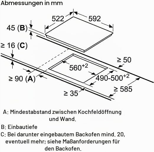 Balay 3eb721lr – Glaskeramikkochfeld 3eb721lr mit 4 Kochzonen Austin, Austin