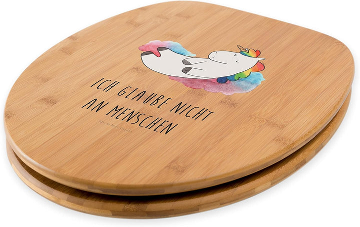 Mr. & Mrs. Panda Motiv WC Sitz Einhorn Wolke 7 - Geschenk, Unicorn, Klodeckel, Klobrille, Toilettend