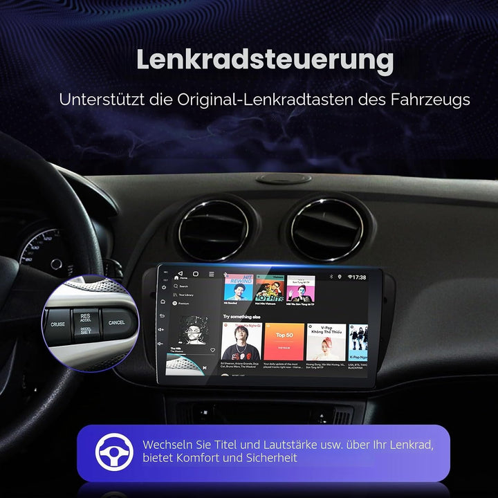 EZoneTronics Android 10.1 Autoradio Stereo 9 Zoll für Honda CR-V 2008-2011 Touchscreen-Headunit GPS-
