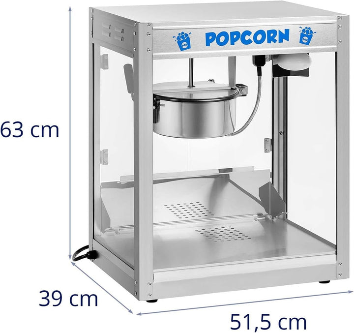Royal Catering Popcornmaschine Popcornmaker RCPS-1350 (1.350 W, Arbeitsleistung ca. 6 kg/h, Topfdurc