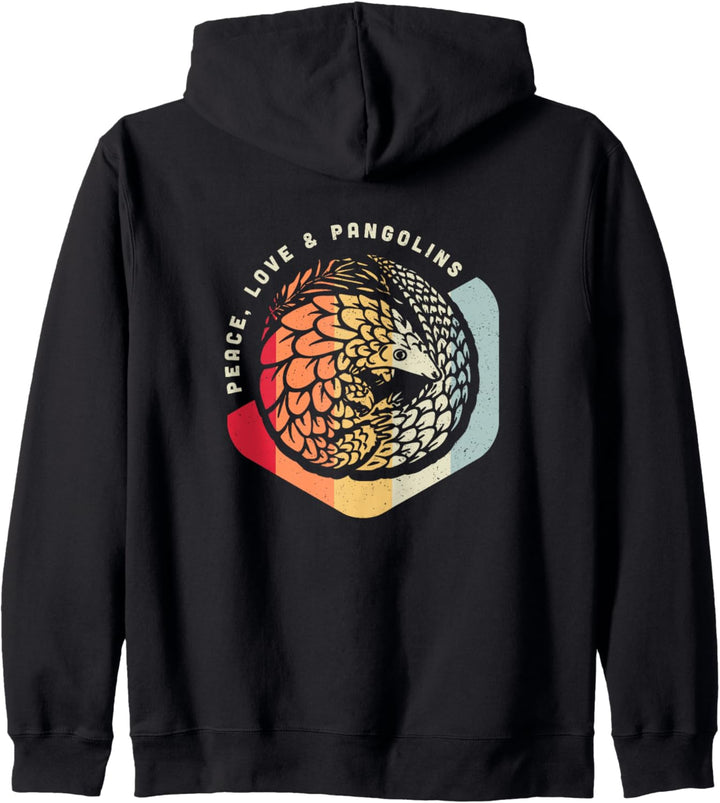 Pangolin Geschenk - Pangolin Retro Kapuzenjacke
