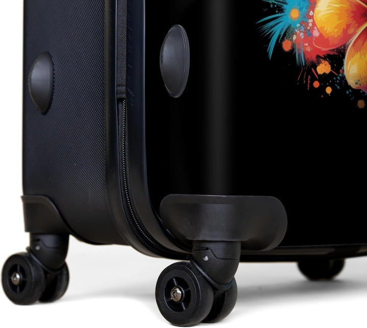 NoBoringSuitcases.com® Koffer XL Gross 77x51.5x28 cm Hartschale Reisekoffer 4 Rollen Leicht Koffer T