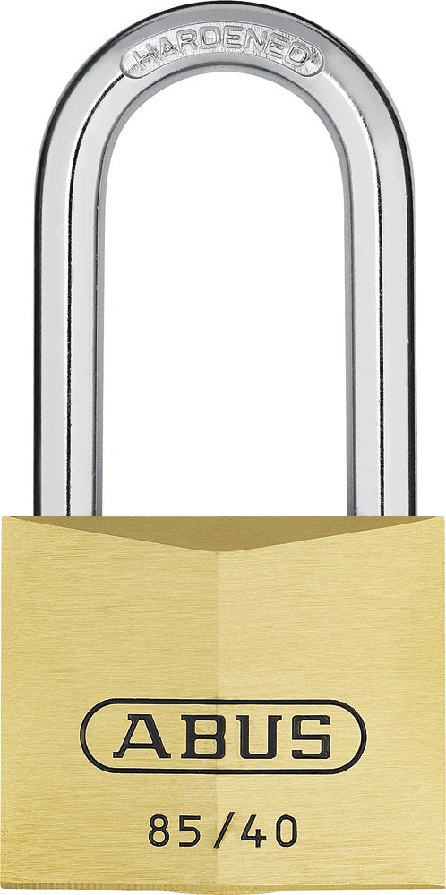 ABUS Vorhängeschloss Messing 85/40HB63 gl.-0709 - gleichschliessend und mit hohem Bügel - für Keller