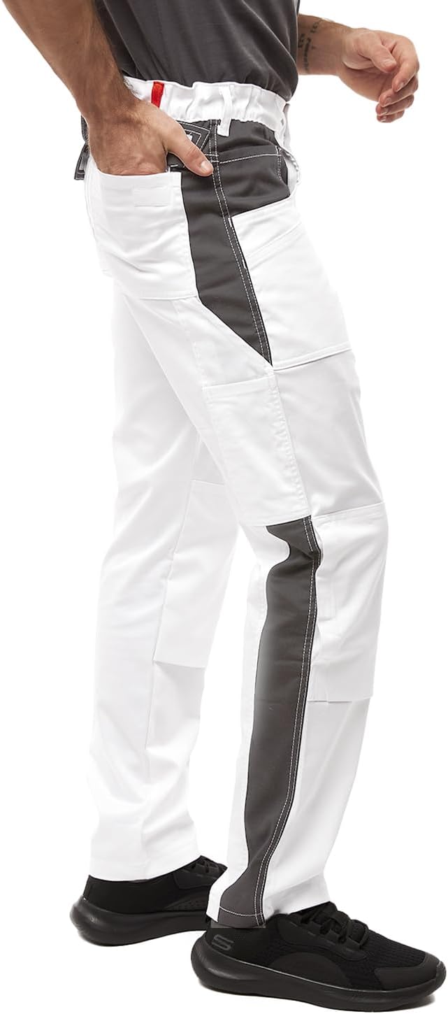 strongAnt Arbeitshose Herren Power Stretch Outdoorhose 50 Weiss-grau / Strong Cotton Stretch, 50 Wei