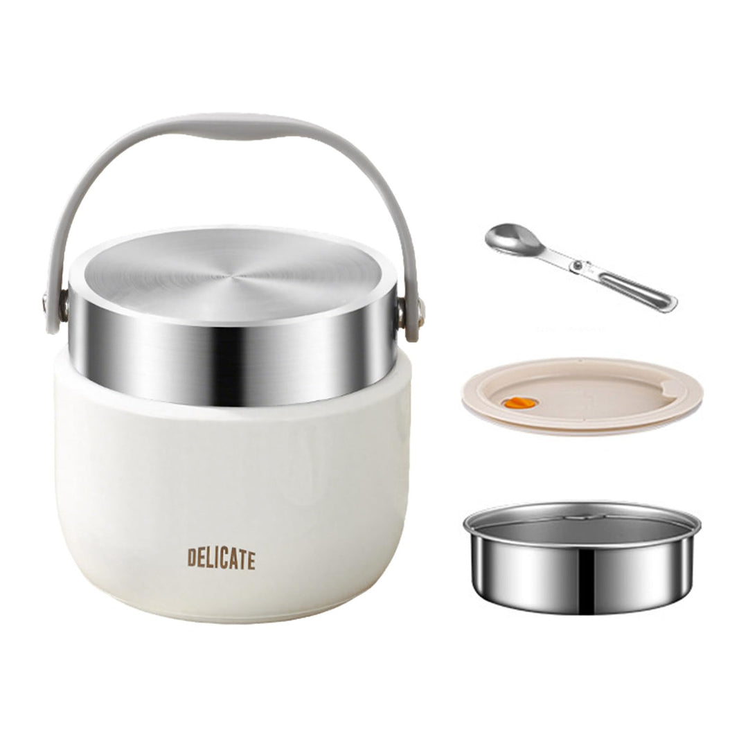 1200ml Thermobehälter für warme Lebensmittel, Thermo-Essenbehälter aus Edelstahl mit Griff, Thermos
