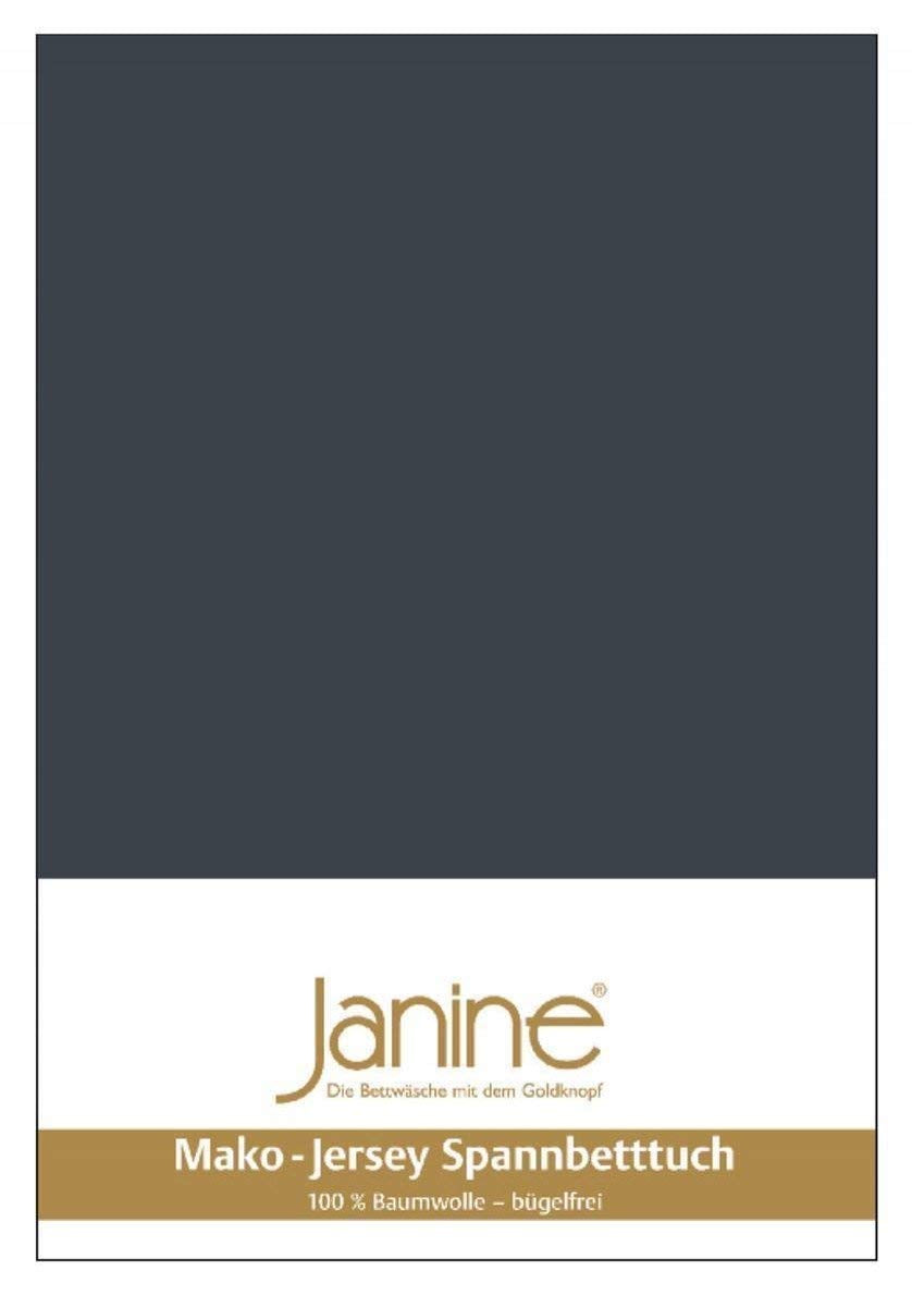 Janine Spannbetttuch 5007 Mako Jersey 180/200 bis 200/200 cm Titan Fb. 78 180/200 cm - 200/200 cm Ti