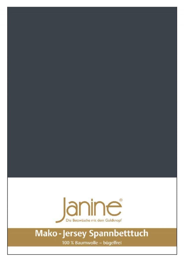Janine Spannbetttuch 5007 Mako Jersey 180/200 bis 200/200 cm Titan Fb. 78 180/200 cm - 200/200 cm Ti