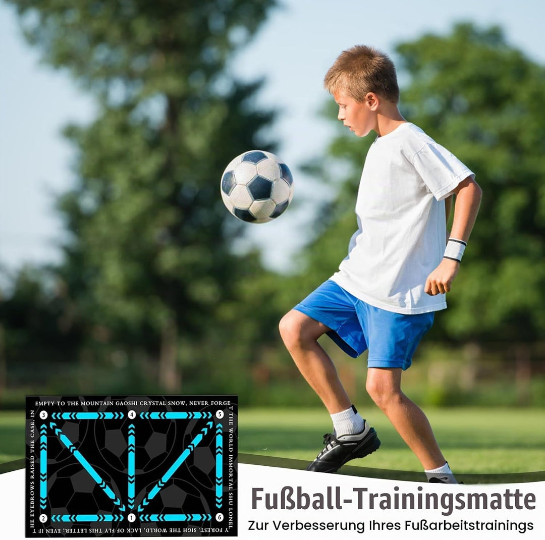 AFAIK Fussball Trainingsmatte Fussballmatte Fussball Schritt Trainingsmattem rutschfeste Fussball Sc