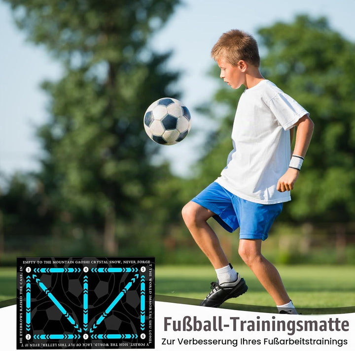 AFAIK Fussball Trainingsmatte Fussballmatte Fussball Schritt Trainingsmattem rutschfeste Fussball Sc