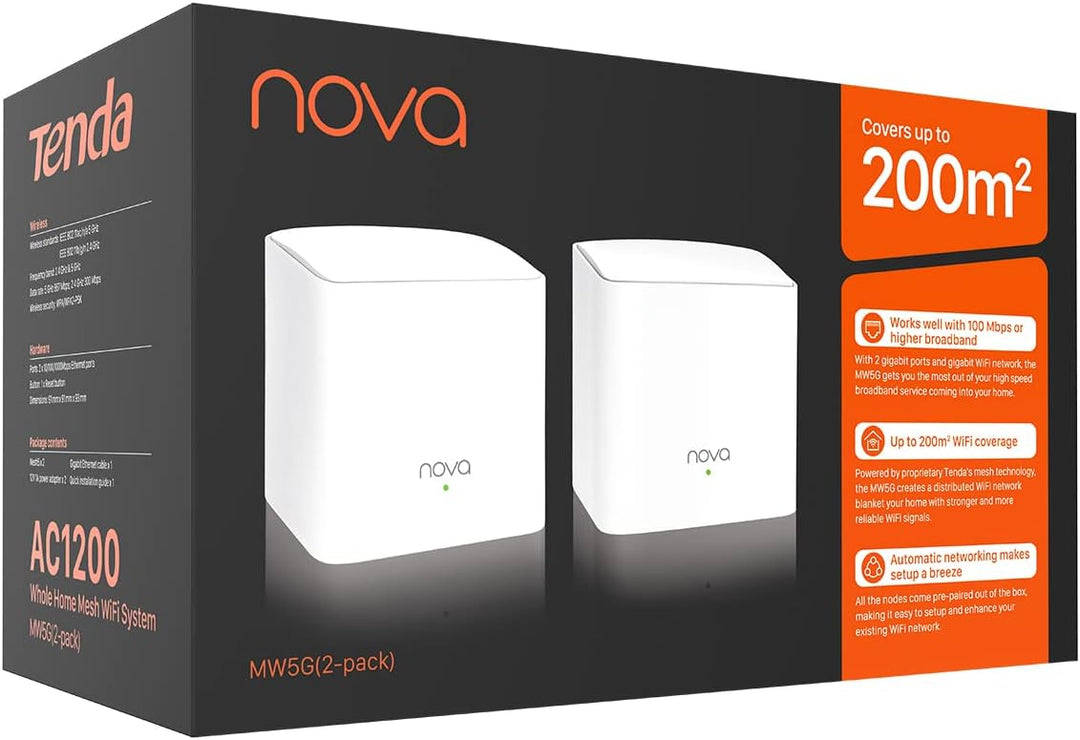 Tenda Nova MW5G WiFi Mesh AC1200 - 2 pezzi
