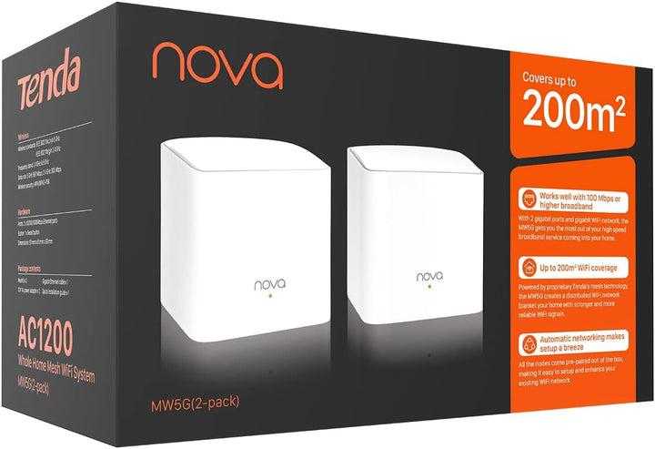 Tenda Nova MW5G WiFi Mesh AC1200 - 2 pezzi