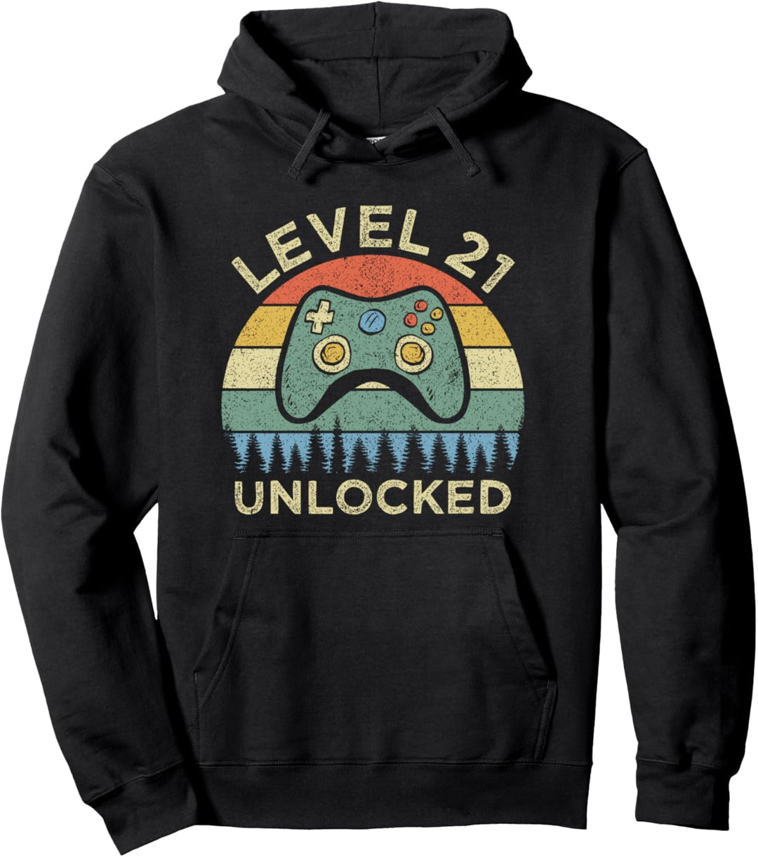 21. Geburtstag Level 21 Gamer 21 Jahre altes Geschenk Pullover Hoodie