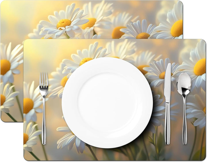 KitchenYeah© Platzsets Abwaschbar 6-Teilig 45x30 cm Tischsets Platzdeckchen rutschfeste Platzset Unt