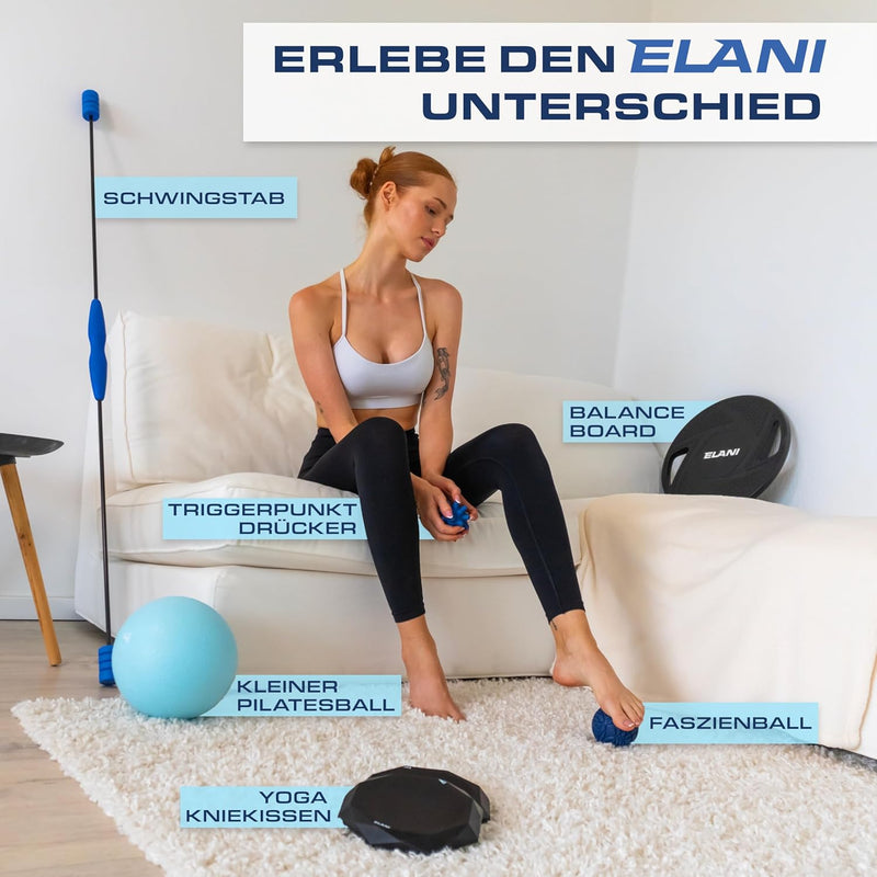 ELANI Hula Hoop Reifen Erwachsene - 1,2kg, 90cm Durchmesser, mit Wellenform und Trainingsguide, indi