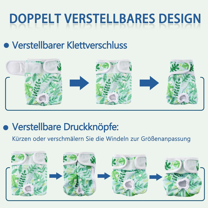 Demigreat Läufigkeitshose für Hündinnen 3 Stück M, Hochsaugfähige und Damenbinden Hundewindeln für H