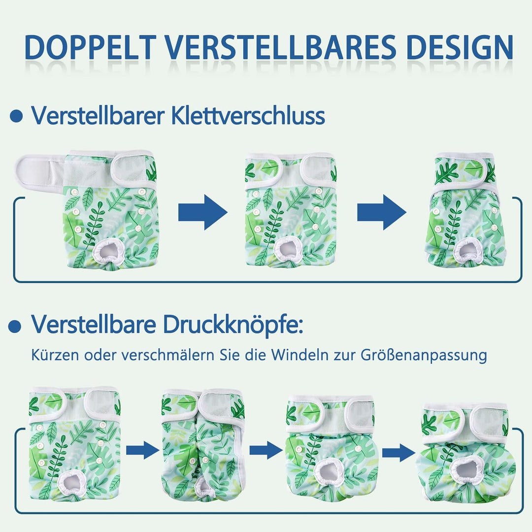 Läufigkeitshose für Hündinnen 3 Stück XS, Hochsaugfähige und Damenbinden Hundewindeln für Hündinnen,