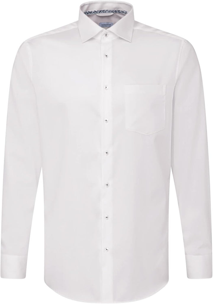 Seidensticker Herren Hemd 43 Weiss, 43 Wei&#xDF;