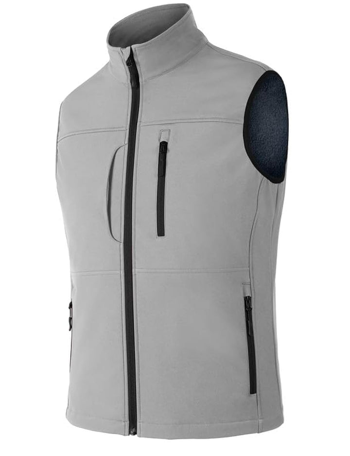 Zzkouine Leichte Softshell Weste für Herren, Bodywarmer Fleece Weste Full Zipp Softshellweste, Weste
