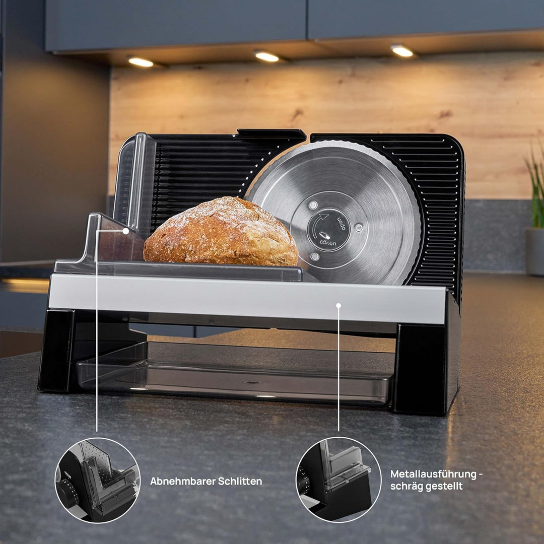 ritter E 16 Duo Plus Elektrischer Allesschneider &amp; Schneidemaschine aus Metall mit ECO-Motor, Made i