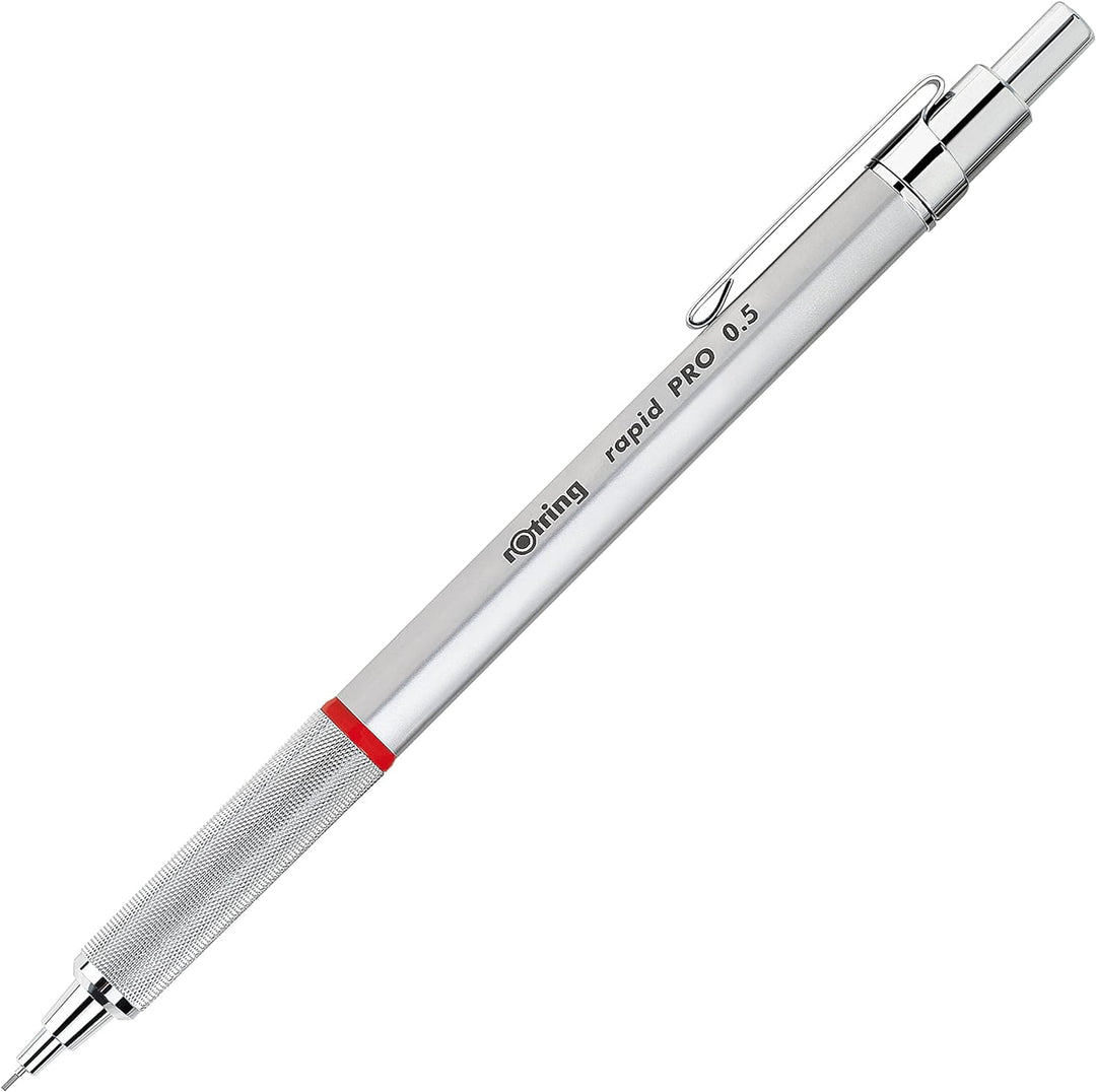 rOtring Rapid PRO Druckbleistift | 0,5 mm | Silberfarbener Schaft 0,5 mm Single Silber, 0,5 mm Singl