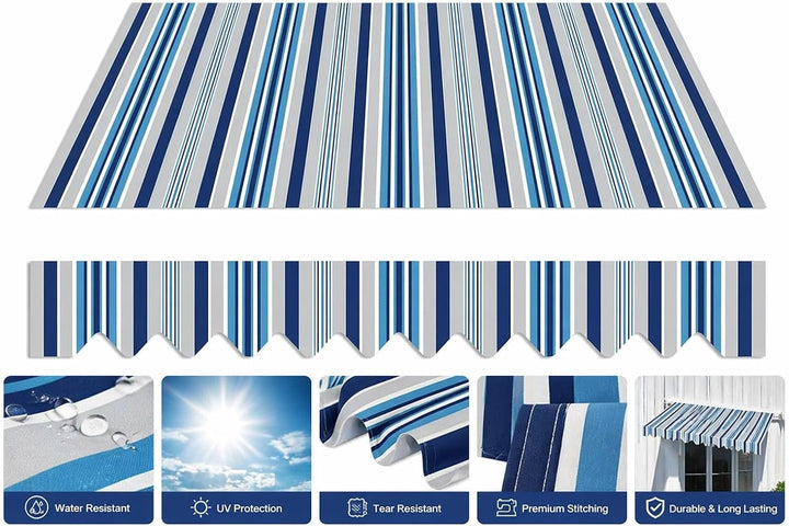 home Trends Markisenstoff 4m Markise mit Volant 5 X 3.5 m Markisenbespannung ersatzstoff 487 x 350 c