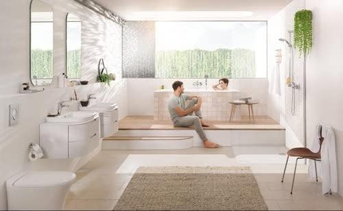GROHE Eurostyle - Einhand-Wannenbatterie (mit Temperaturbegrenzer, automatische Umstellung, langlebi